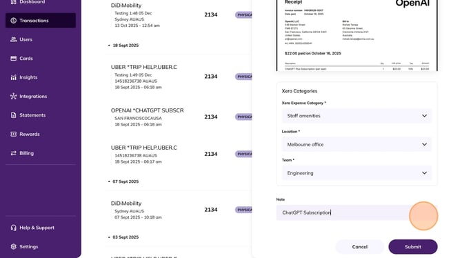 Using Xero Tracking Categories in Archa - Step 18